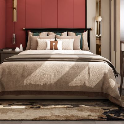 新中式卧室，卧室，主卧，