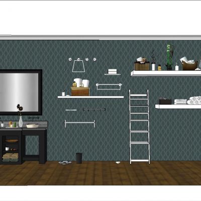 现代家具 厕所洁具SU模型