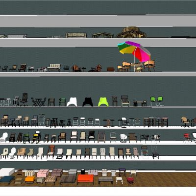 现代家具椅子SU模型