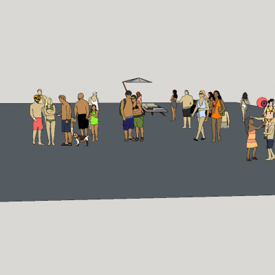 泳装人物SU模型