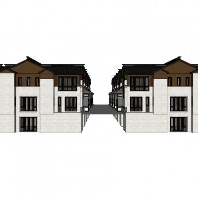 中式商业街古建SU模型