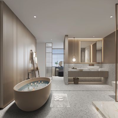 现代浴室卫生间3D模型