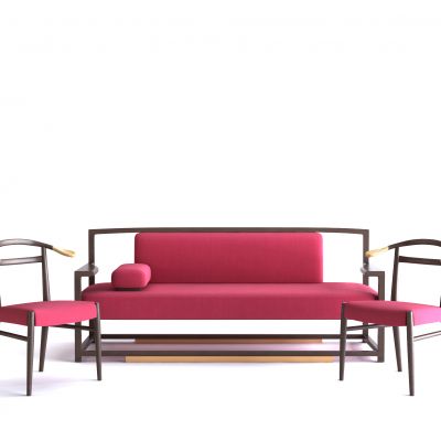 新中式多人沙发组合