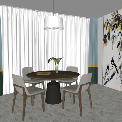现代餐桌椅组合