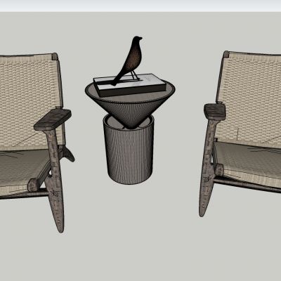 休闲椅边几组合