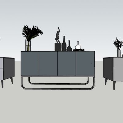 现代风格边柜组合