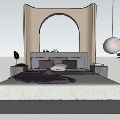 现代风格时尚床具组合