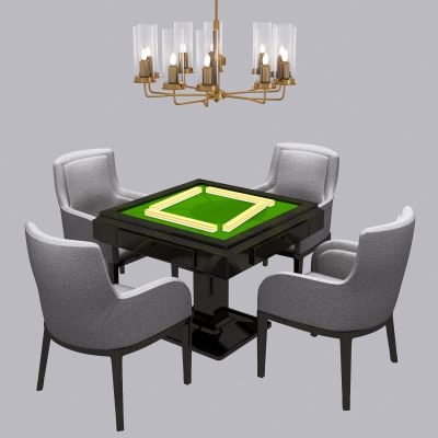 现代全自动麻将桌椅组合