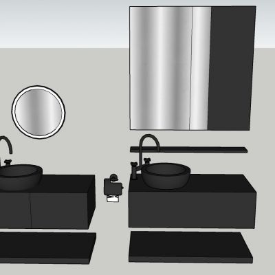 现代风格洗手台组合