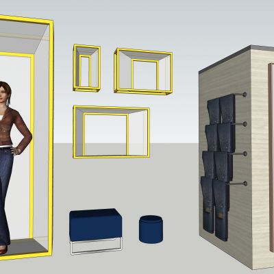 现代服装店陈设