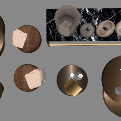 现代时尚金属脚几边几