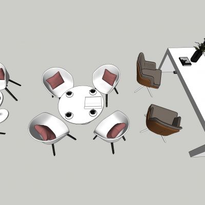 现代办公室休闲桌椅办公桌