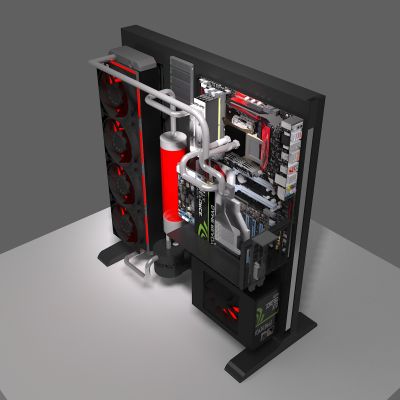 电脑主机3D模型
