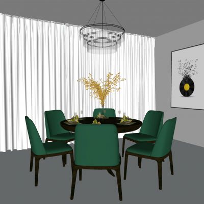 现代餐桌椅组合