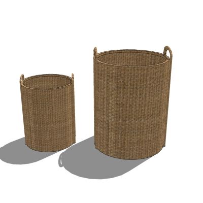 现代竹篓装饰桶竹制品家具