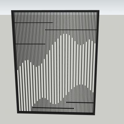 现代风格镂空屏风