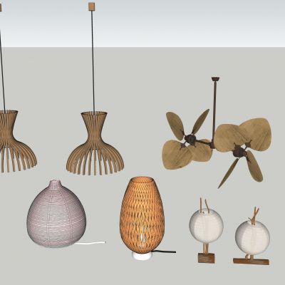 现代台灯吊灯组合