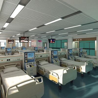 现代病房 医院 病床