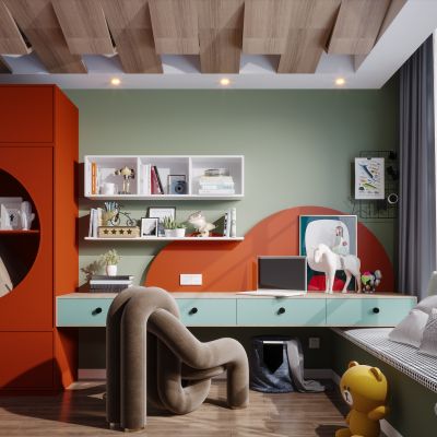 北欧现代简约轻奢风格儿童房