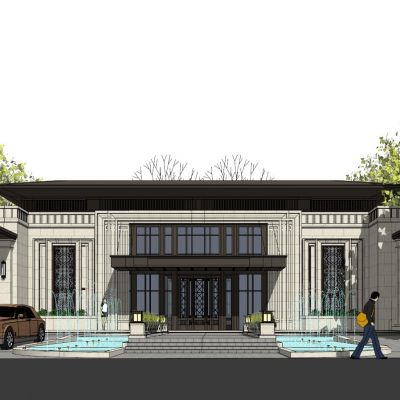 新古典风格入口+会所示范区