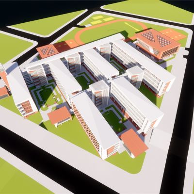 学校设计模型推敲