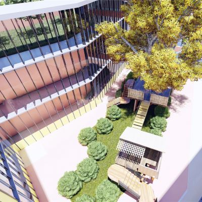 现代坡顶班社区幼儿园