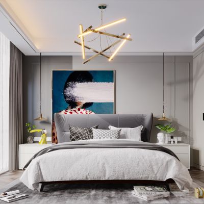 北欧现代简约轻奢风格卧室
