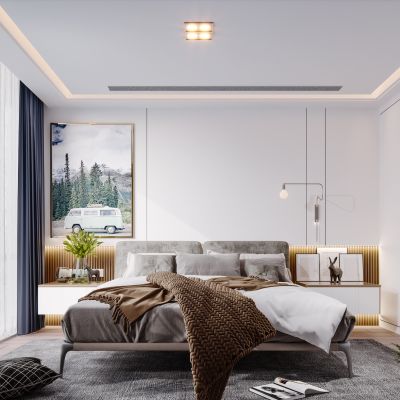 北欧现代简约轻奢风格卧室