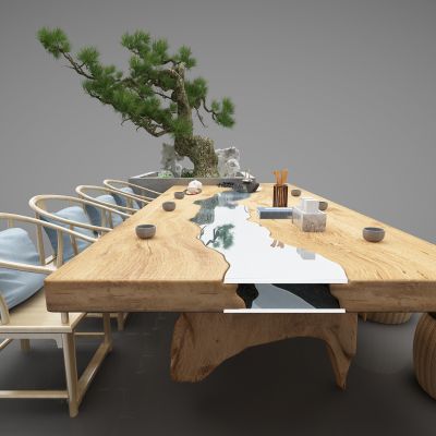 新中式风格茶桌