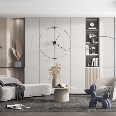 客厅 沙发 植物 落地灯