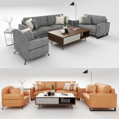 现代沙发茶几组合