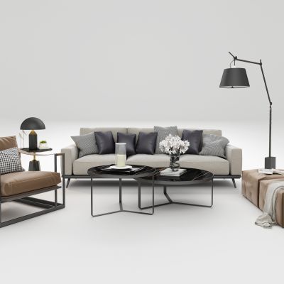 现代沙发茶几组合