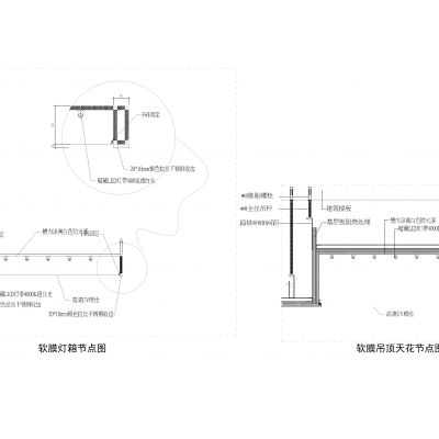 各种软膜灯箱喷绘节点大样图
