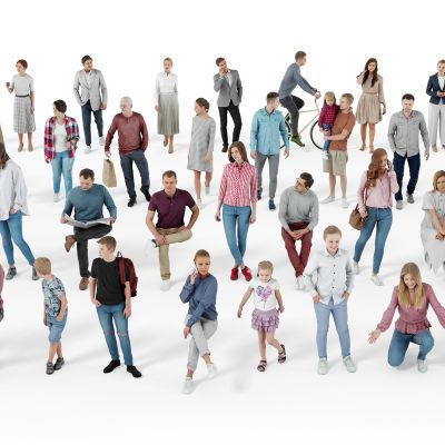 现代人物，多人，欧美人物，休闲人物，商务人物，坐姿人物，儿童