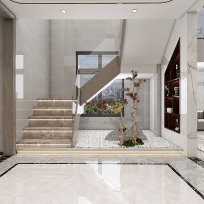 现代客餐厅，别墅客餐厅，挑空客餐厅，轻奢，