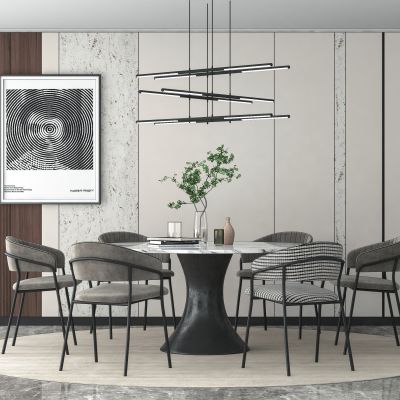 现代餐桌椅组合