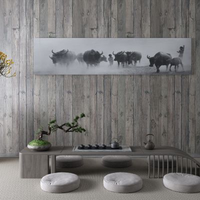 新中式茶桌椅 盆栽