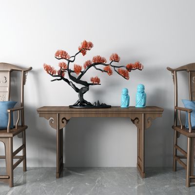 中式扶手椅 端景柜 玄关柜