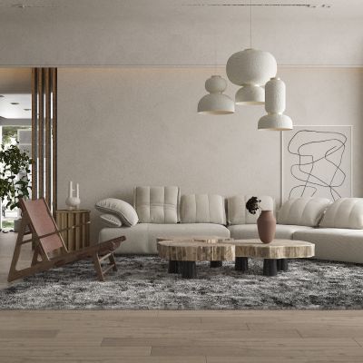 北欧客厅 转角沙发