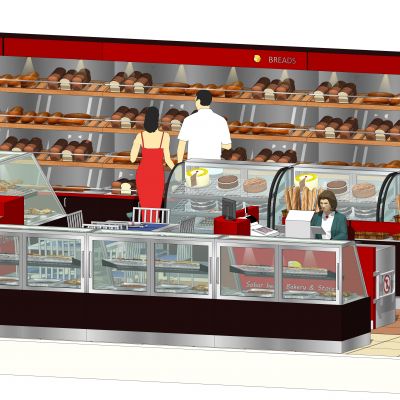 面包店SU模型