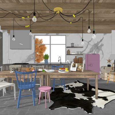 LOFT民宿厨房餐厅