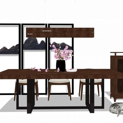 禅意别墅餐厅软装