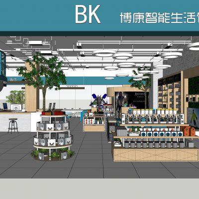潮品店专卖店手机店整体模型