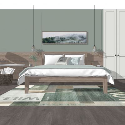 北欧风格设计师居所su模型