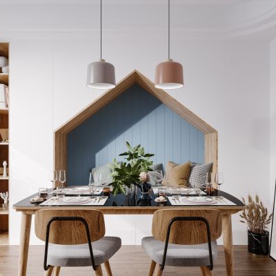 北欧现代简约轻奢风格餐厅