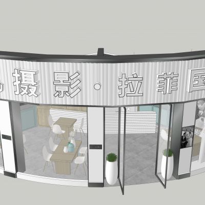 婚纱摄影店面设计SU模型