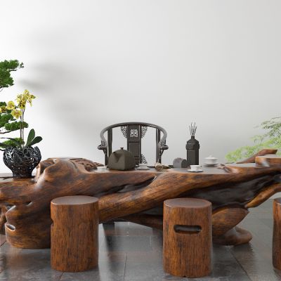 中式茶桌 根雕茶海