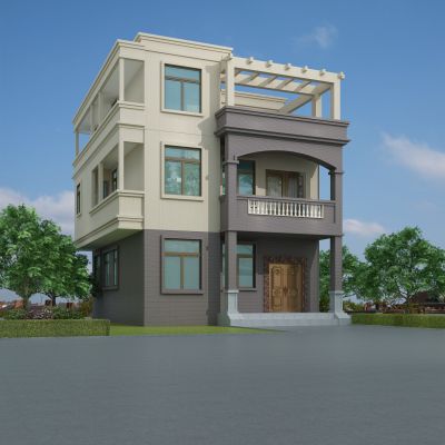 现代别墅外观 独栋别墅