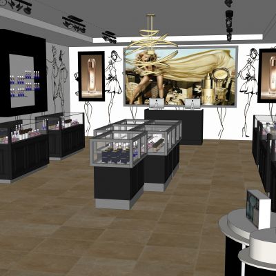 现代时尚化妆品店