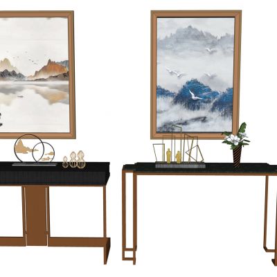 新中式条案玄关柜组合